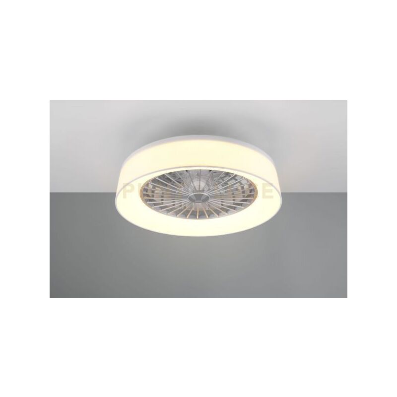foto del prodotto reality ventilatori a soffitto faresund led diffusore satinato con bordo tessuto con telecomando regolazione intensit bianco r62662101