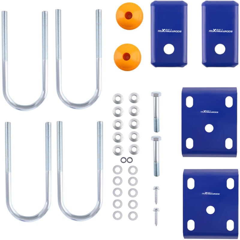 foto del prodotto rear lift kit ubolt flip kit u bolts bumpstops hardware for gmc c 1500