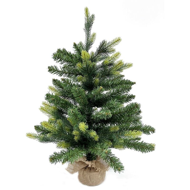 foto del prodotto rebecca mobili albero di natale abete artificiale verde piccolo 60 cm con 80 rami base yuta