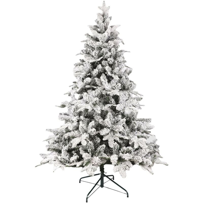 foto del prodotto rebecca mobili albero di natale innevato artificiale pino da 210 cm folto realistico 1791 rami