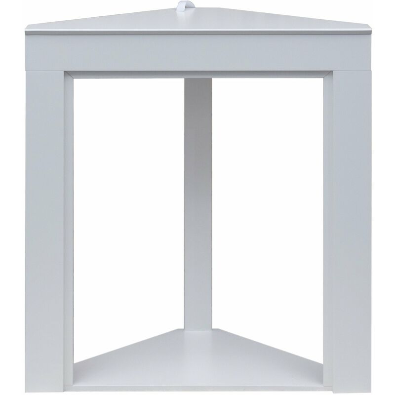 foto del prodotto rebecca mobili caminetto decorativo cornice per camino ad angolo angolare in legno bianco