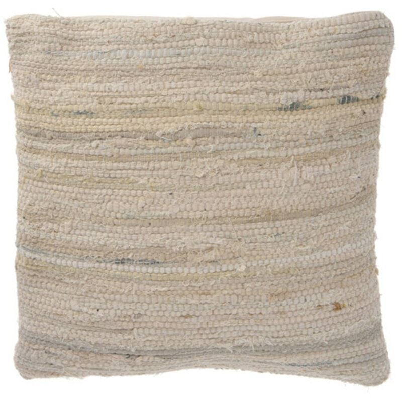 foto del prodotto rebecca mobili cuscino per divano cuscino quadrato beige in cotone denim sfoderabile