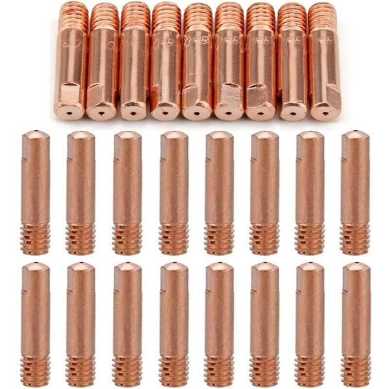 foto del prodotto reboot 40 pezzi mb15 15ak ugelli a gas punte di contatto portaugello 0,8/1,0 mm torcia per saldatura mig/mag consumabili punte di contatto mig macchina per saldatura mig (20 pezzi - 0,8 mm, 20 p - ymyny