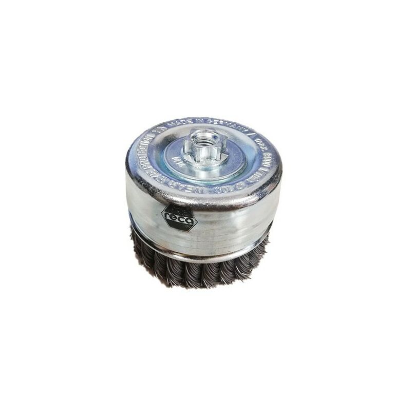 foto del prodotto reca 2695411008 spazzola 100mm tazza metallica filo d acciaio intrecciato 0,80mm