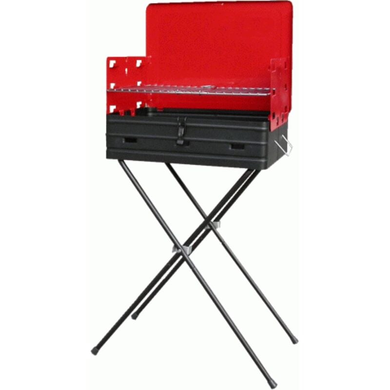 foto del prodotto recasashop barbecue rettangolare a legna carbone e carbonella per grill