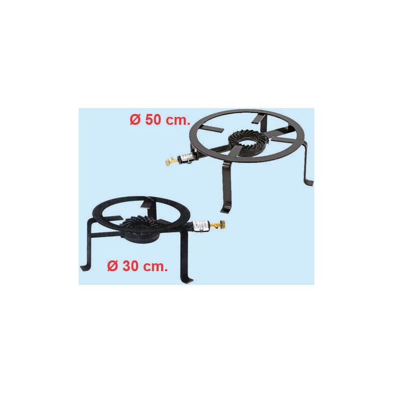 foto del prodotto recasashop fornelloni fornellone bruciatore a gas 50xh22 a 4 piedi