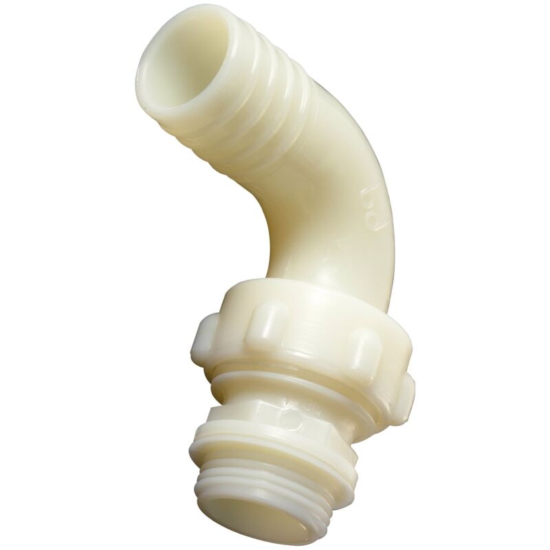 foto del prodotto recasashop raccordo tre pezzi curvo a 90 portagomma con accoppiamento conico per tubi flessibili 35 x 1 1 4