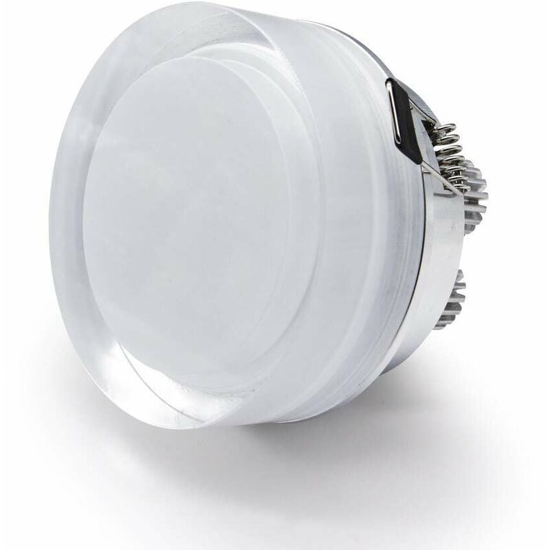 foto del prodotto recesse led spot 1w cristallo rotondo blu