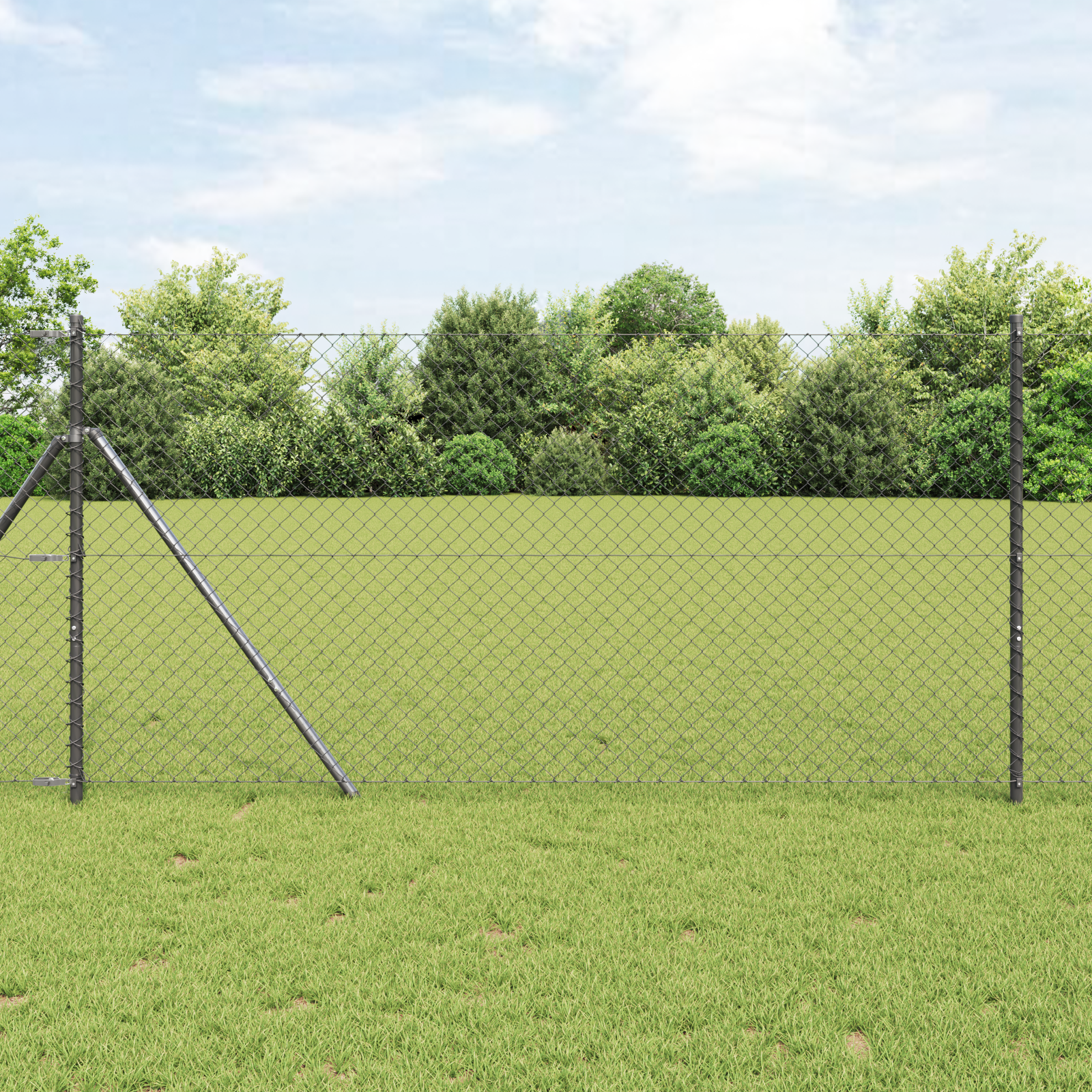 foto del prodotto recinto a maglia grigio 1.2x10 m in acciaio
