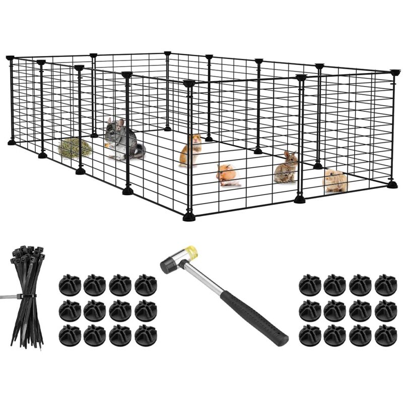 foto del prodotto recinto animali piccola taglia personalizzabile per criceti conigli 12pz 35x35cm