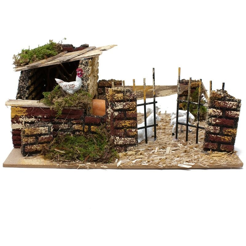 foto del prodotto recinto con animali per presepe 10460
