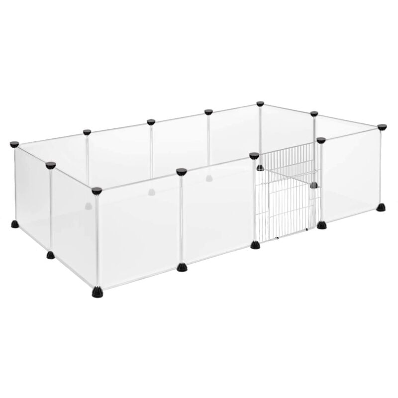 foto del prodotto recinto da esterno 12 pezzi box 145x75x48 cm box per cuccioli box bianco per piccoli animali 35x45 cm per pezzo recinto da esterno fai da te