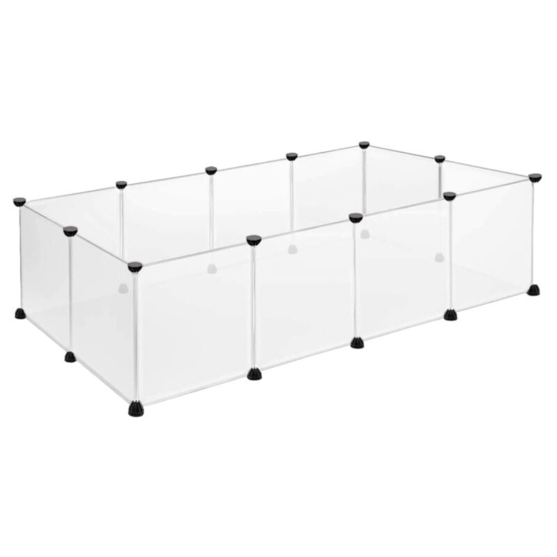 foto del prodotto recinto da esterno 12 pezzi box 145x75x48cm box per cuccioli box bianco per piccoli animali 35x45cm per pezzo recinto da esterno fai da te