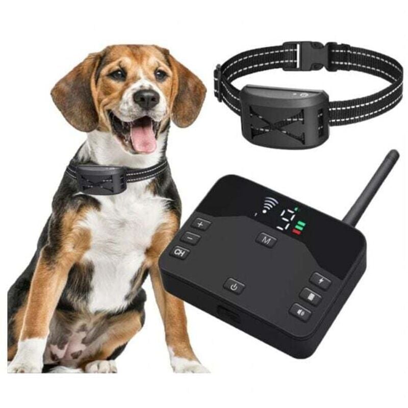 foto del prodotto recinto elettrico wireless 2 in 1 per cani, sistema di contenimento per animali domestici con ricevitore impermeabile ricaricabile, collare di