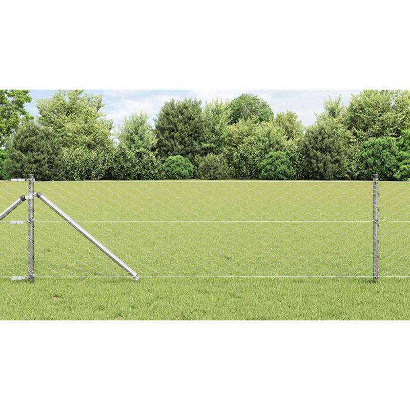 foto del prodotto recinto esagonale 0.6x25 m in acciaio zincato vidaxl