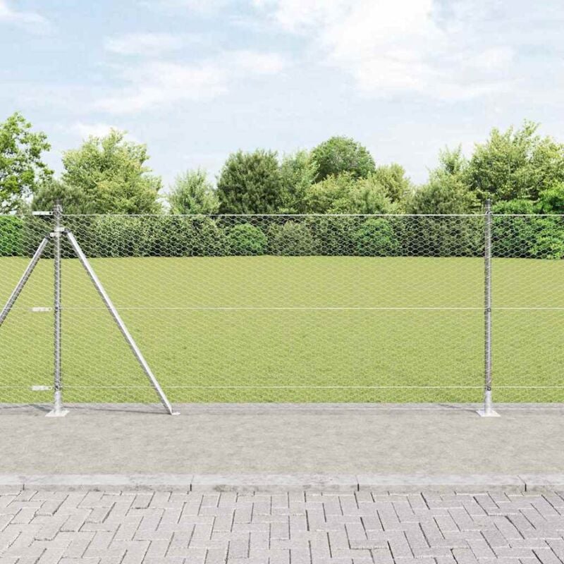 foto del prodotto recinto esagonale 1x10 m acciaio galvanizzato vidaxl