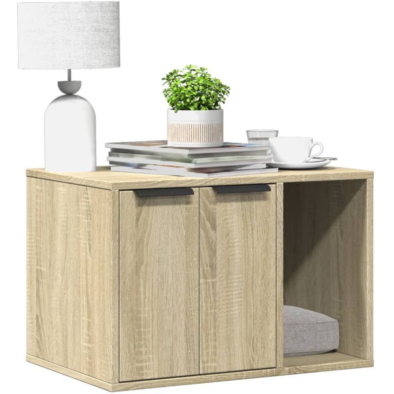 foto del prodotto recinto lettiera gatti rovere sonoma 60x40x40 cm in truciolato vidaxl