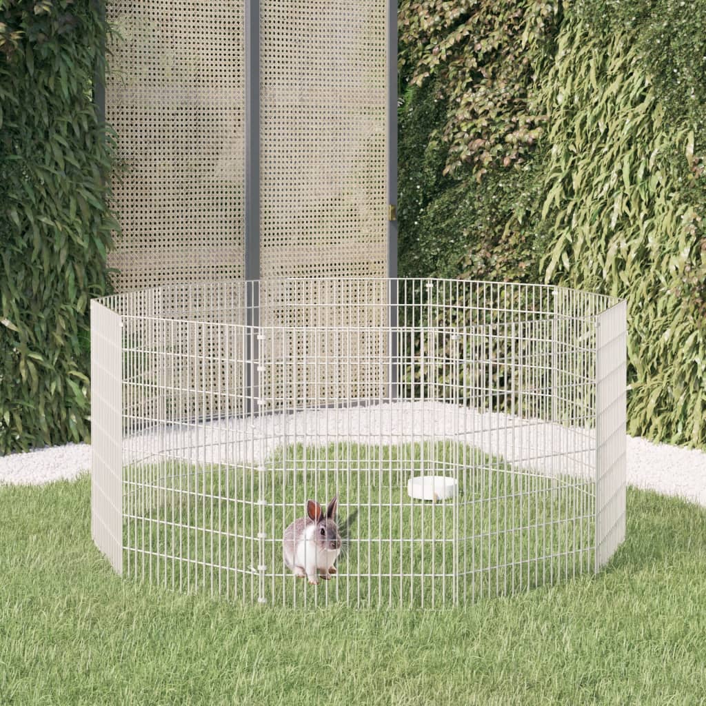 foto del prodotto recinto per animali ruspante 10 pannelli 54x80 cm ferro zincato vidaxl