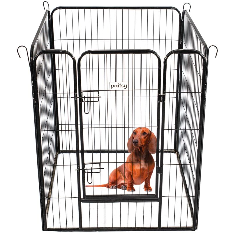 foto del prodotto recinto per cani, cuccioli e conigli gardeo80x100x4, 4 pannelli 80x100cm, 0,64m2, modulabile, per interni ed esterni, pieghevole, garanzia 5 anni
