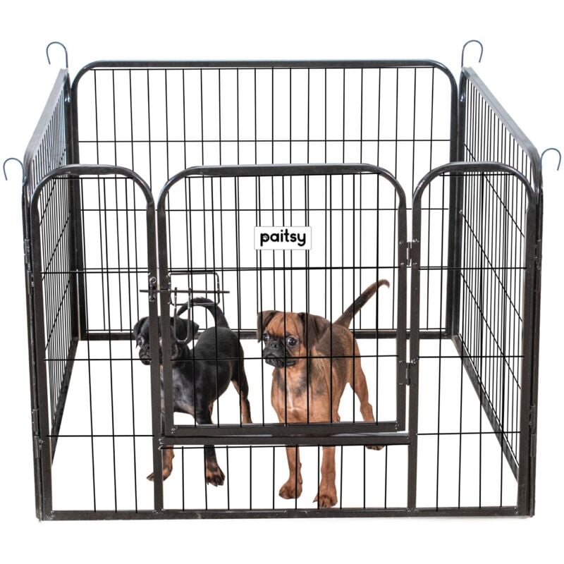 foto del prodotto recinto per cani, cuccioli e conigli gardeo80x60x4, 4 pannelli 80x60cm, 0,64m2, modulabile, per interni ed esterni, pieghevole, garanzia 5 anni paitsy