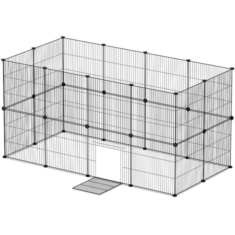 foto del prodotto recinto per conigli all aperto recinto per conigli fai da te recinto per cuccioli 24pcs 35x35cm swanew