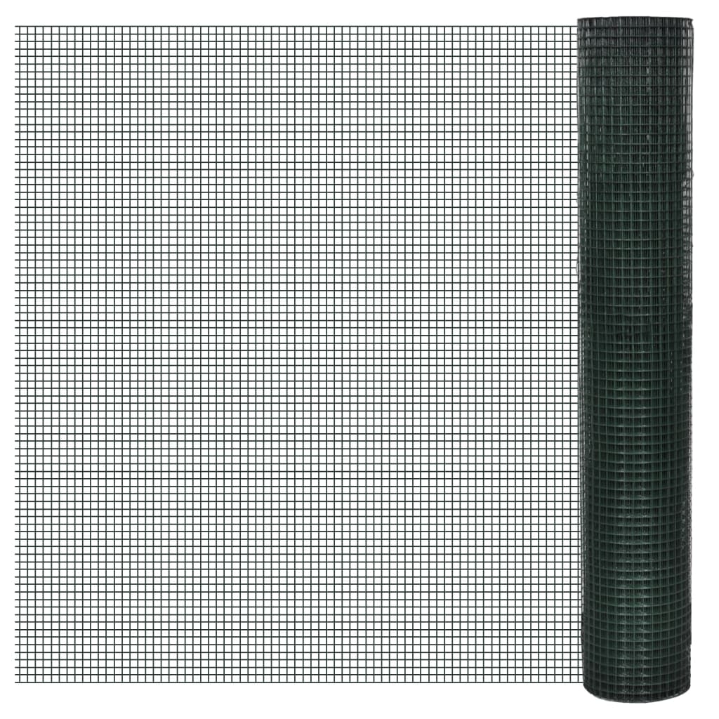 foto del prodotto recinto pollaio in rete zincato rivestimento pvc 10x1 m verde vidaxl