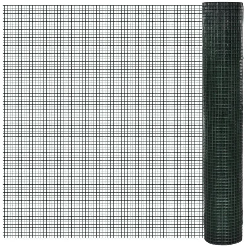 foto del prodotto recinto pollaio in rete zincato rivestimento pvc 10x1 m verde vidaxl