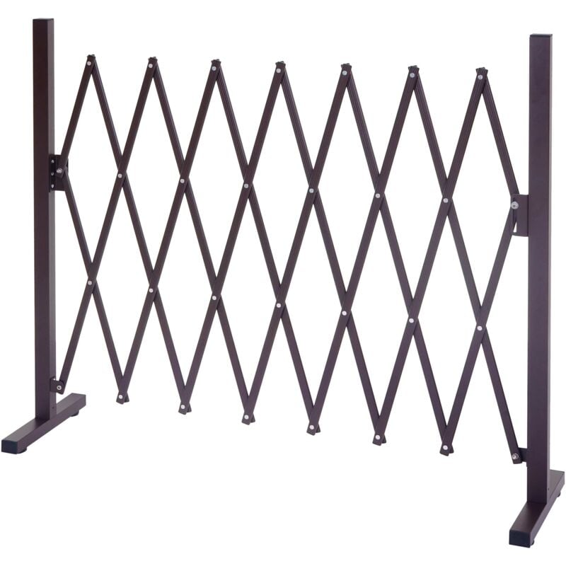 foto del prodotto recinto traliccio a fisarmonica estensibile hhg 930 alluminio marrone, altezza 103cm, larghezza 27 207cm