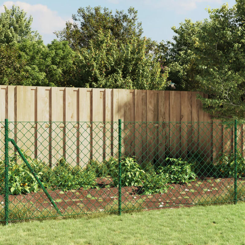 foto del prodotto recinzione a rete con picchetti ancoraggio verde 1x10 m vidaxl