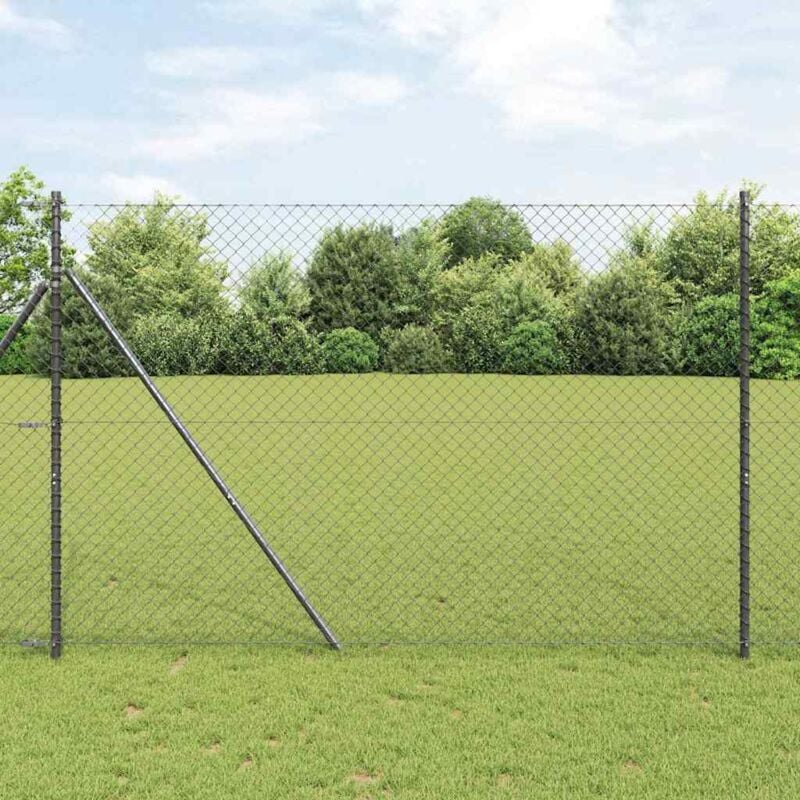 foto del prodotto recinzione a rete metallica grigio 10 x 1.6 m acciaio vidaxl
