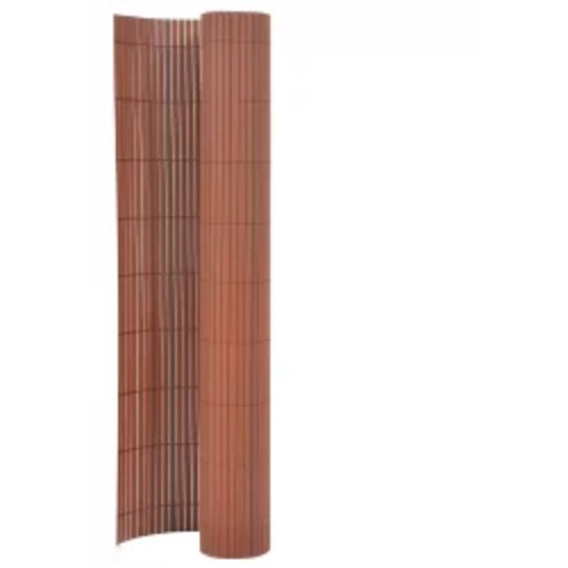 foto del prodotto recinzione da giardino a doppio lato 90x400 cm marrone vidaxl