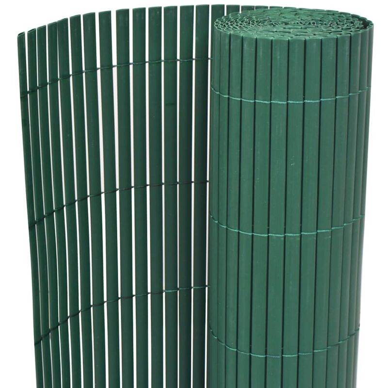 foto del prodotto recinzione da giardino a doppio lato in pvc 90x500 cm verde vidaxl