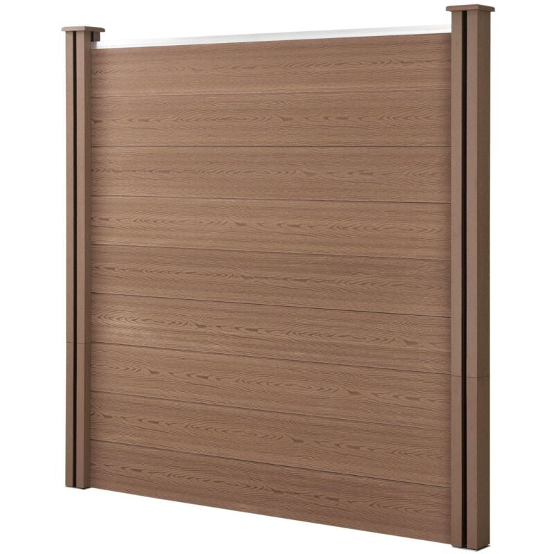 foto del prodotto recinzione da giardino, frangivento in legno composito wpc , marrone 183 x 187 cm