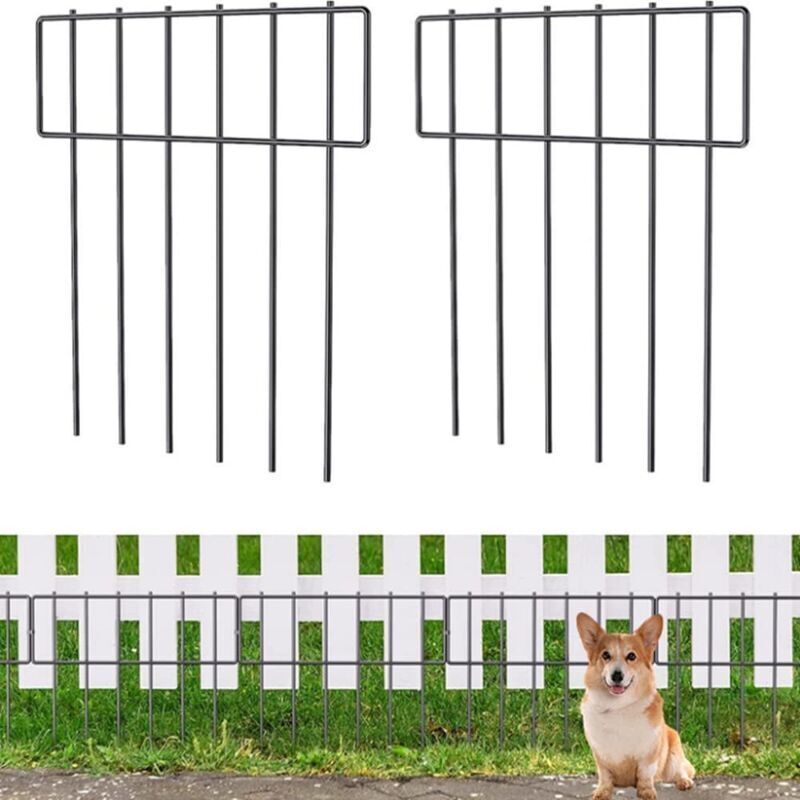 foto del prodotto recinzione da giardino in filo d acciaio antiruggine, barriera per animali, pannelli facili da installare, tiene fuori gli animali, 42x33 cm 10