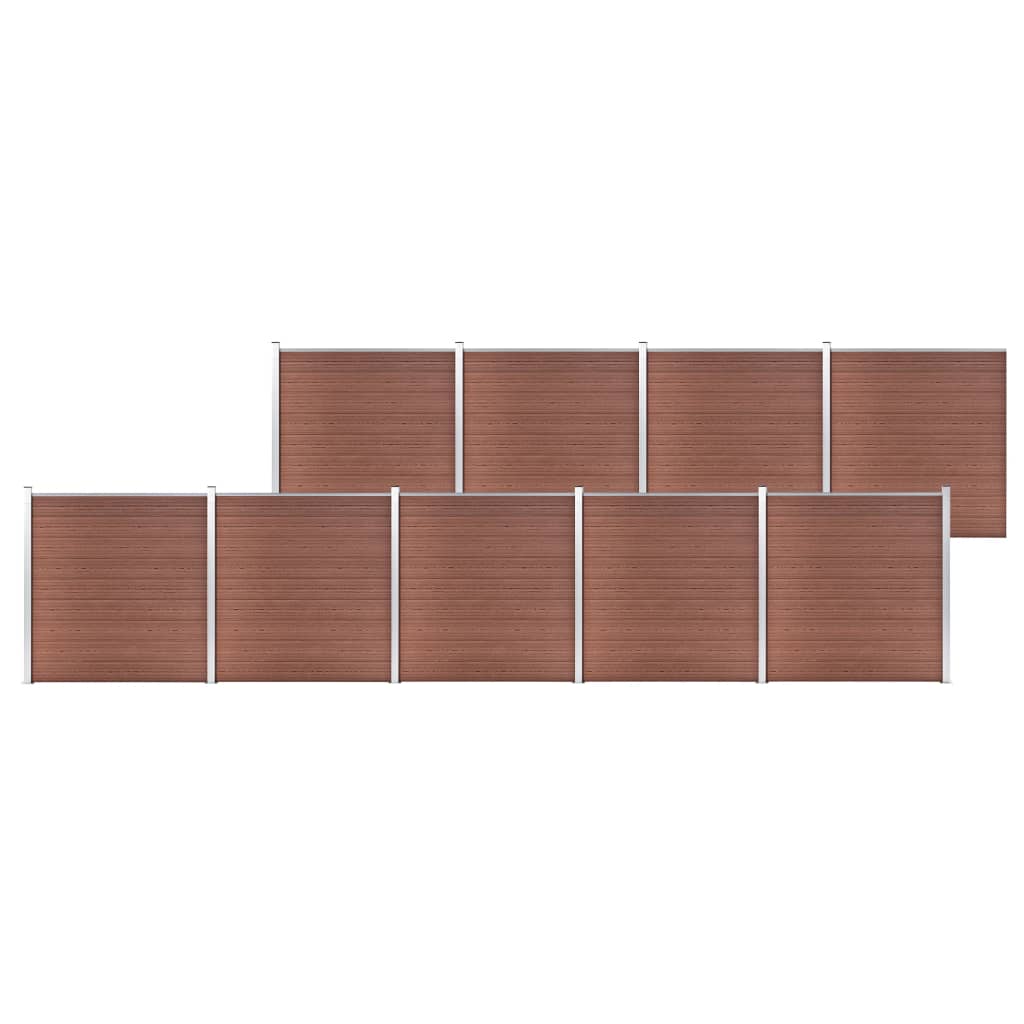 foto del prodotto recinzione da giardino in wpc 1564x186 cm marrone cod mxl 11485
