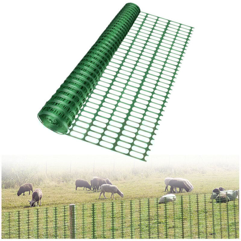 foto del prodotto recinzione di protezione in plastica, recinzione mobile 1 rotolo da 1 x 80 m barriera di segnalazione in rete di sicurezza verde swanew