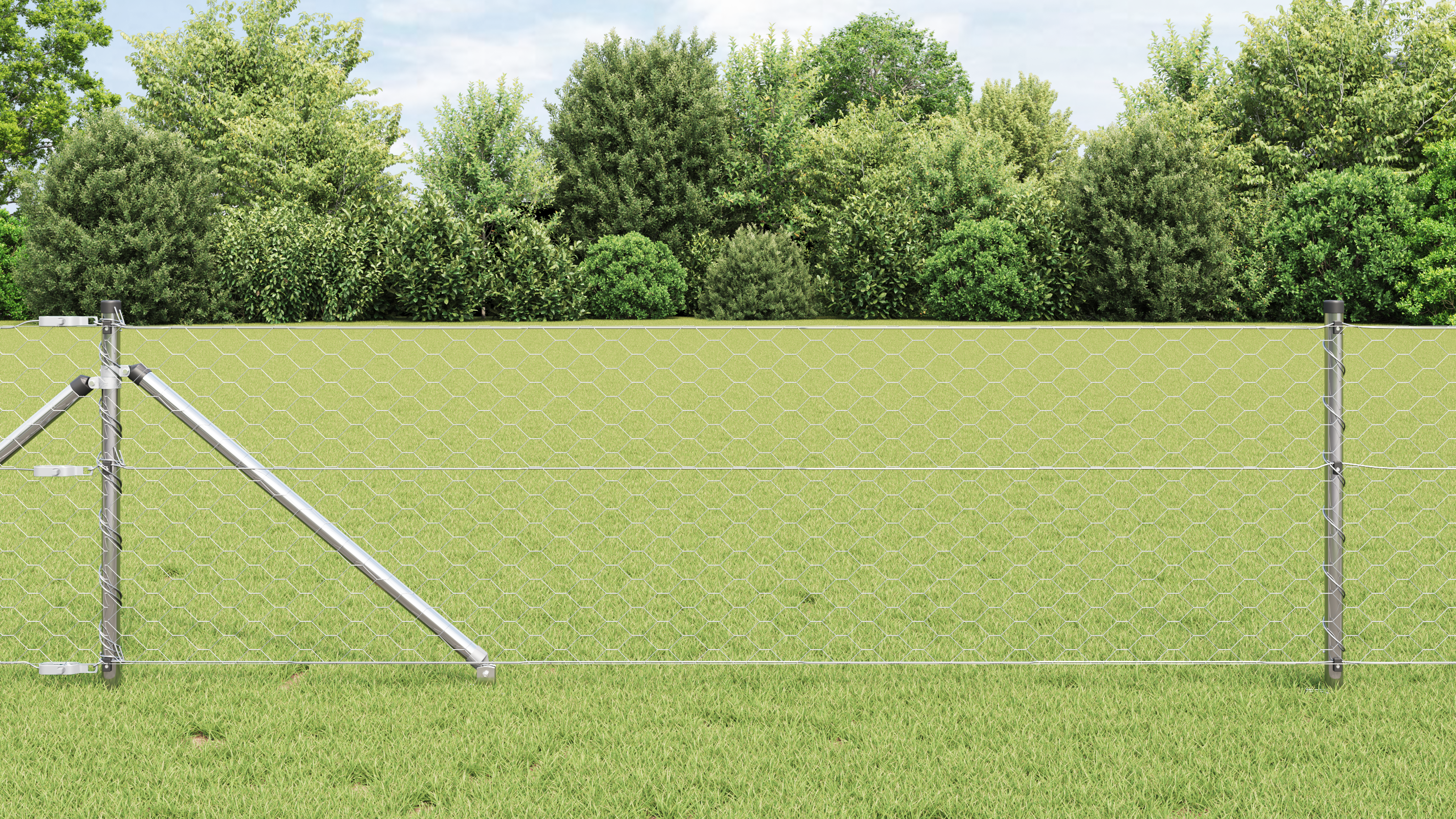 foto del prodotto recinzione esagonale 0.6x25 m acciaio zincato