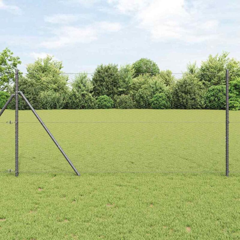 foto del prodotto recinzione esagonale grigio 1.4 x 10 m acciaio vidaxl