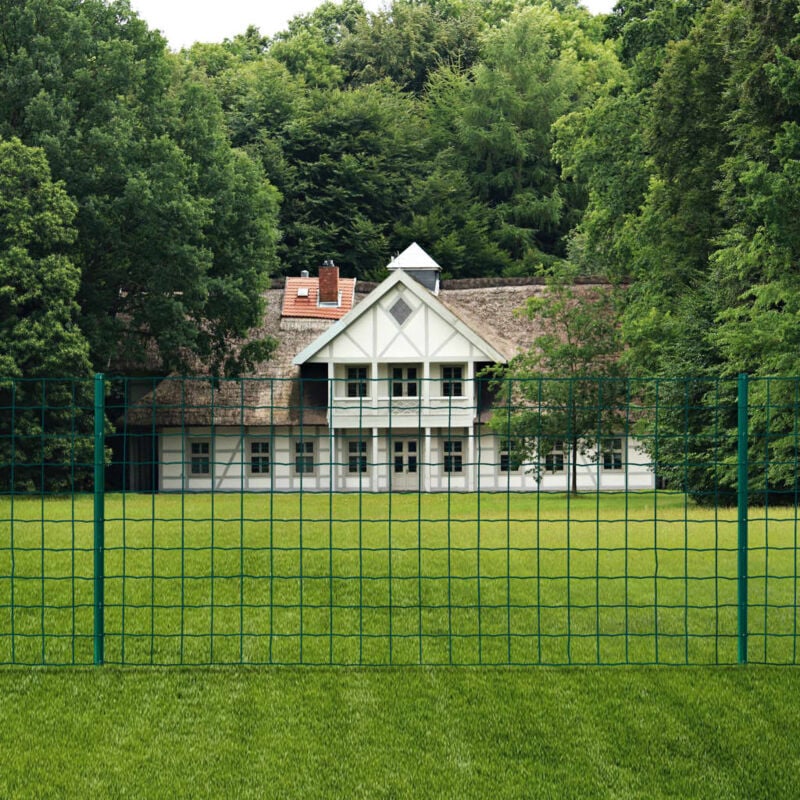 foto del prodotto recinzione euro 20x0,8 m in acciaio verde vidaxl