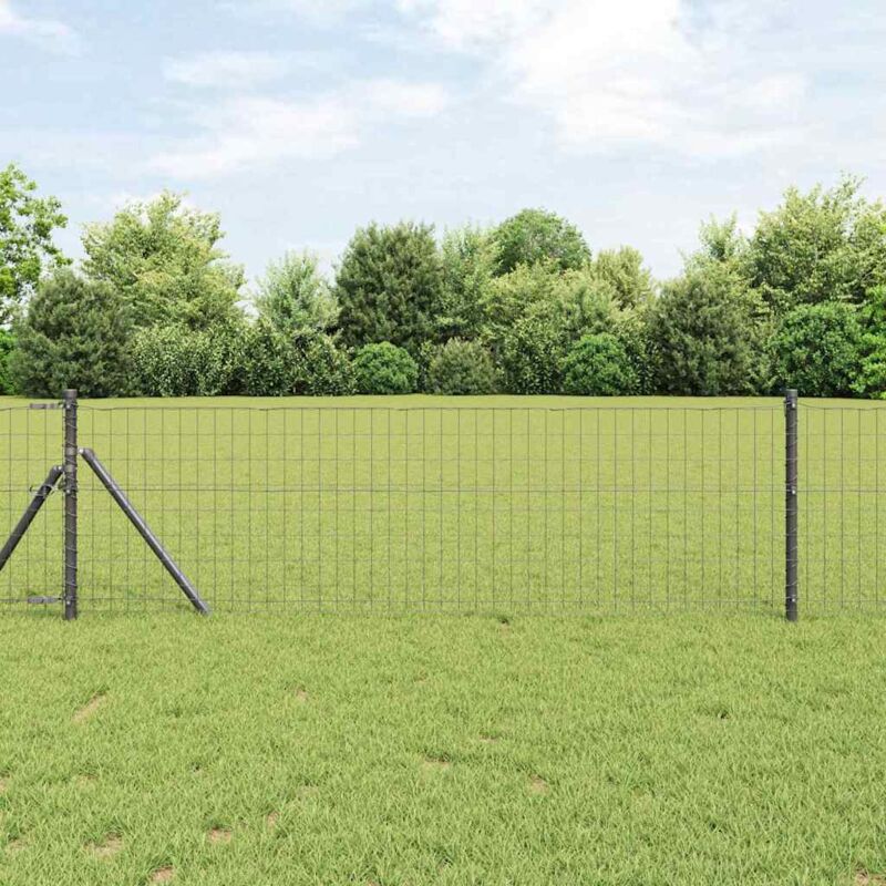 foto del prodotto recinzione euro grigia 0.4x10 m in acciaio vidaxl
