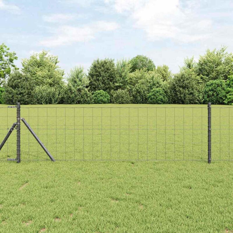 foto del prodotto recinzione euro grigia 0,4x25 m acciaio vidaxl