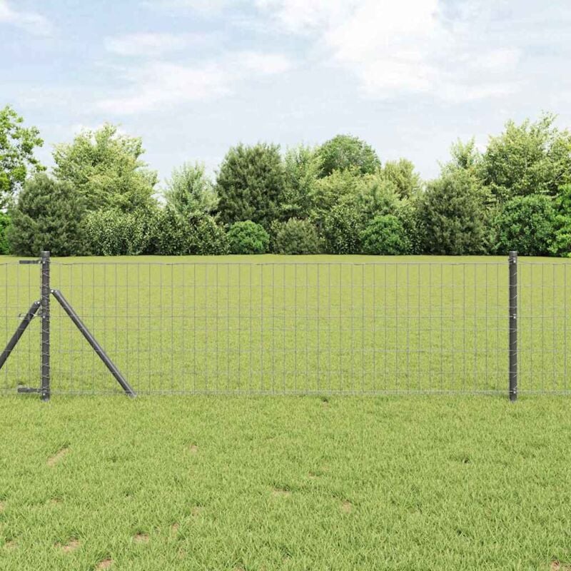 foto del prodotto recinzione euro grigia 0.4x25 m in acciaio vidaxl