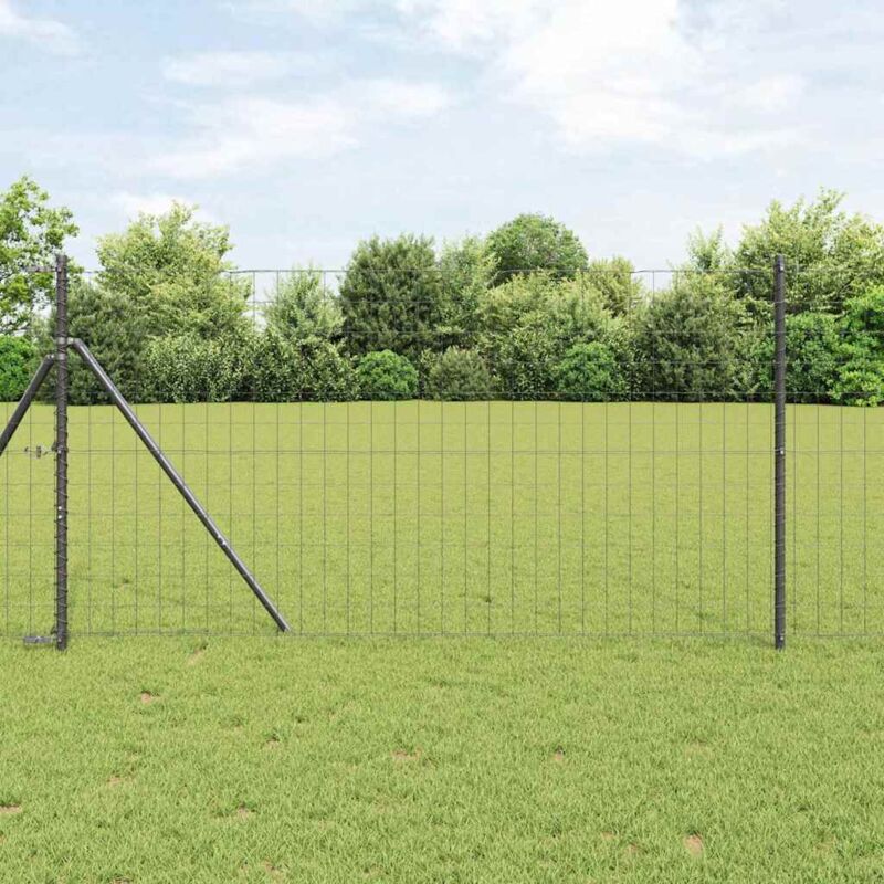foto del prodotto recinzione euro grigia 1.2x10 m in acciaio vidaxl