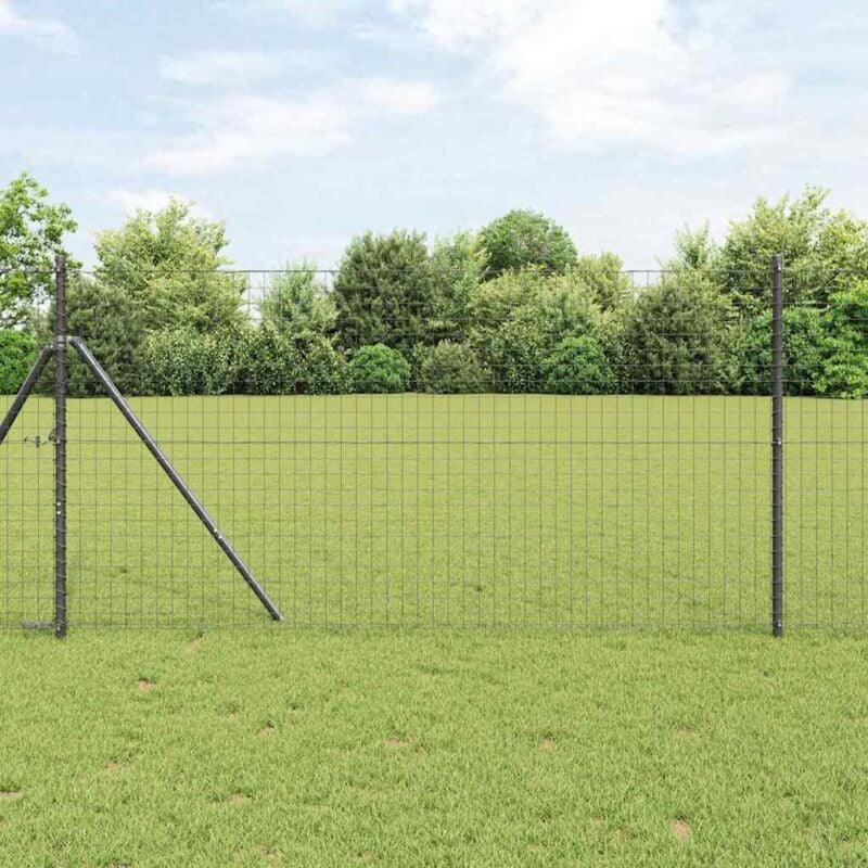 foto del prodotto recinzione euro grigia 1x10 m in acciaio vidaxl