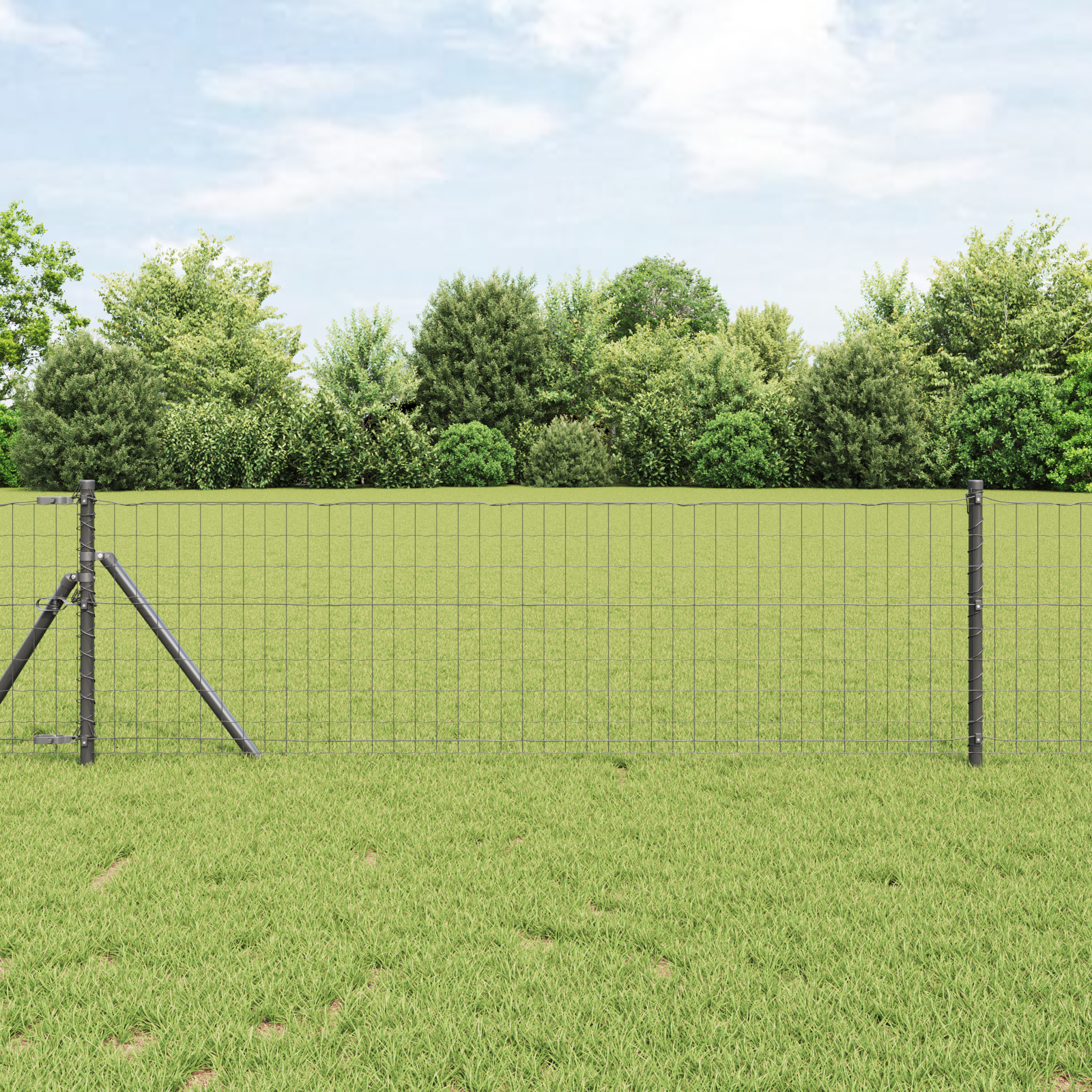 foto del prodotto recinzione euro grigio 0.4 x 25 m ferro rivestito in pvc vidaxl