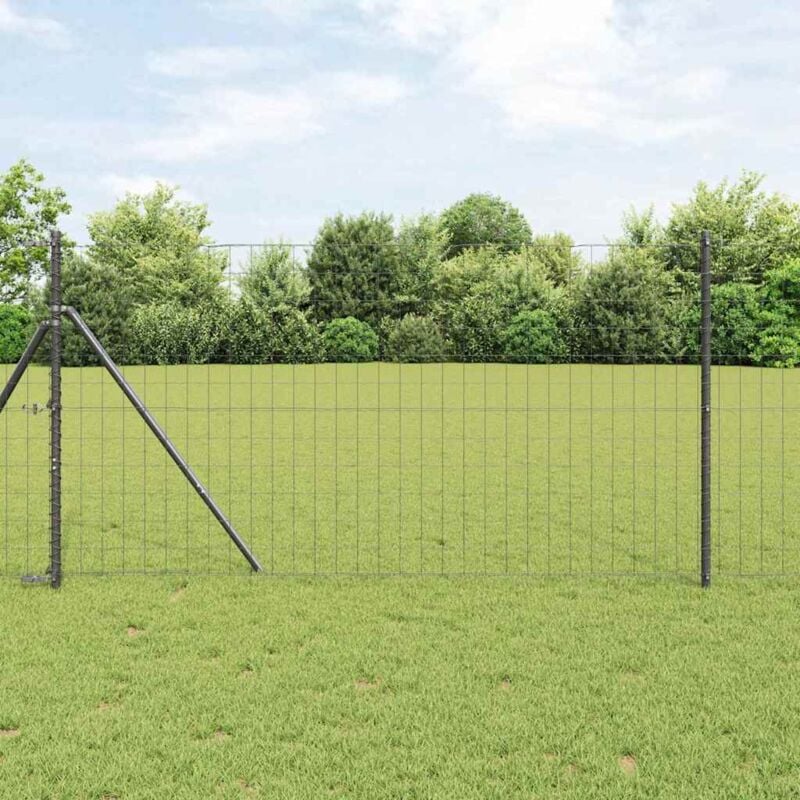 foto del prodotto recinzione euro grigio 1.4x10 m acciaio vidaxl