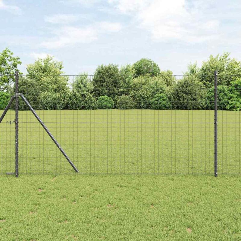 foto del prodotto recinzione euro grigio 1 x 10 m ferro rivestito in pvc vidaxl