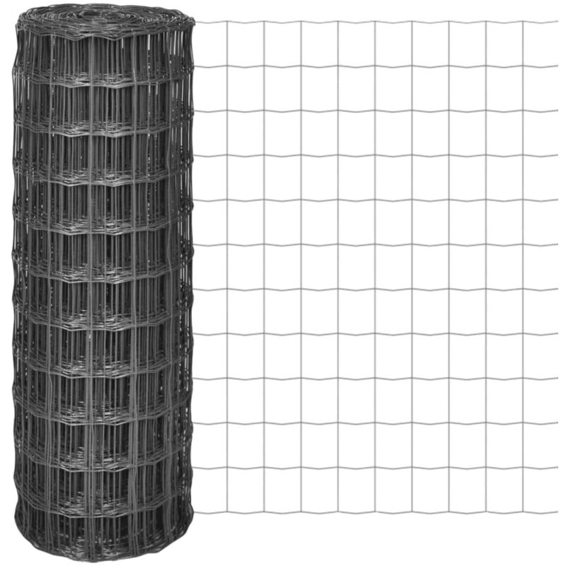 foto del prodotto recinzione euro in acciaio 25x1,2 m grigia - vidaxl