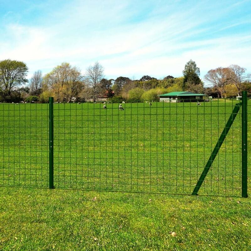 foto del prodotto recinzione euro in acciaio 25x1,7 m verde vidaxl