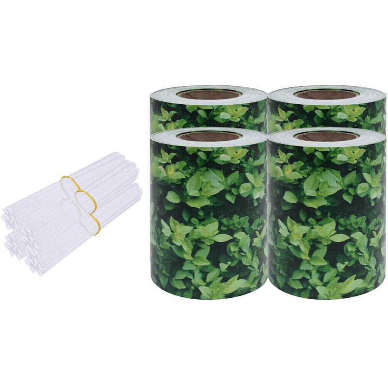 foto del prodotto recinzione frangivento 4 pz in pvc 35x0,19 m verde - vidaxl
